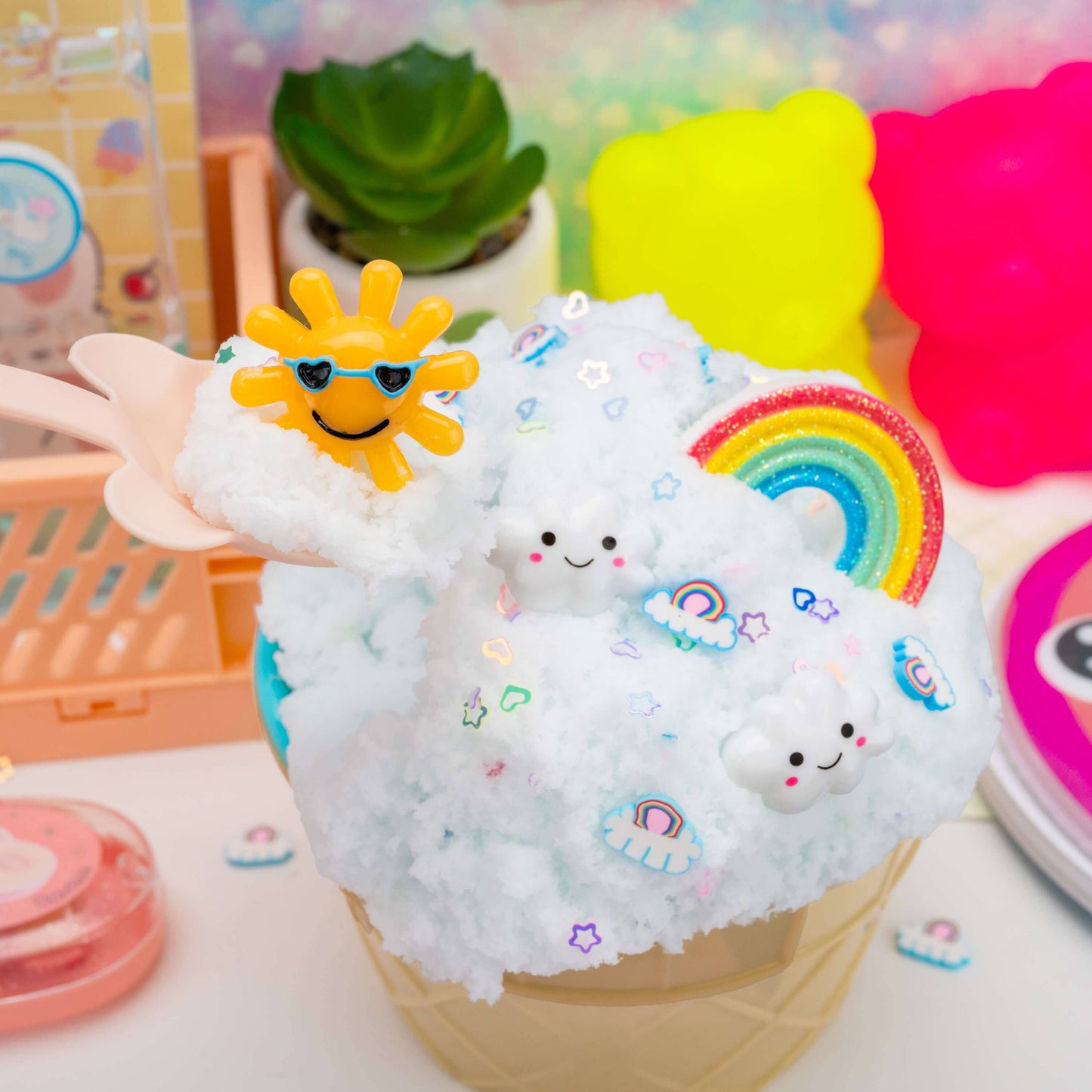 Regenboog Wolk Slijm
