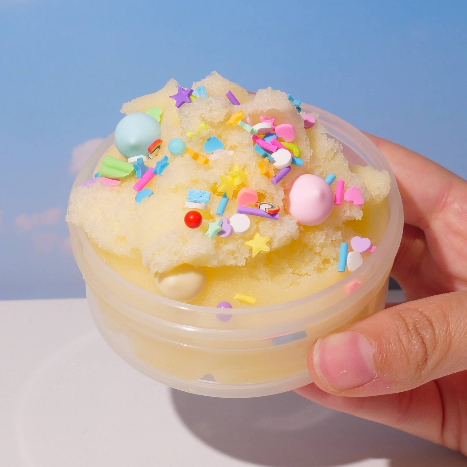 Mini wolken slijm - Verjaardagstaart