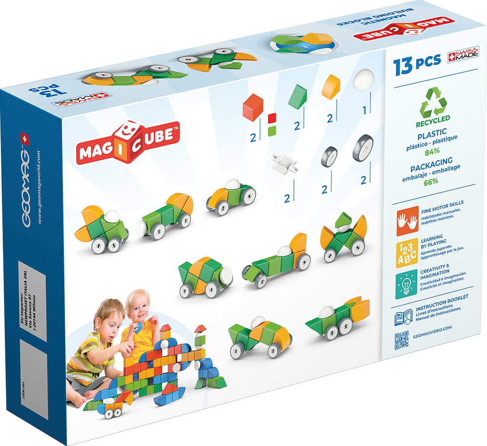 Geomag Magicube 4 Shapes Recycled Wheels 13 pcs