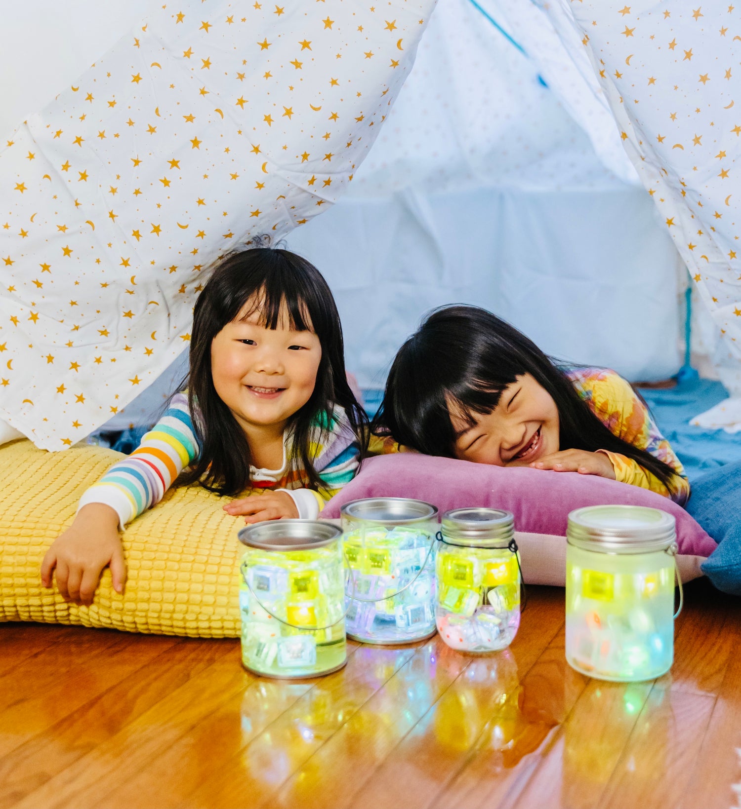 Glo Pals Light Up cubes |Geel - 4 stuks