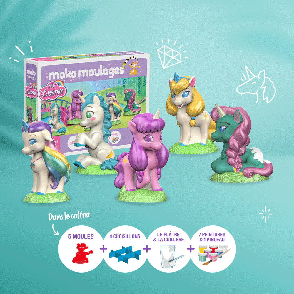 Mako Moulages - Eenhoorn set van 5