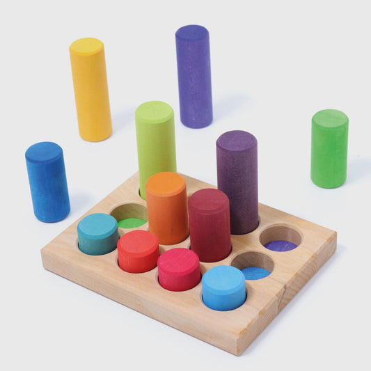 GRIMM’S – Sorteerbord met Rollers Klein (regenboog)