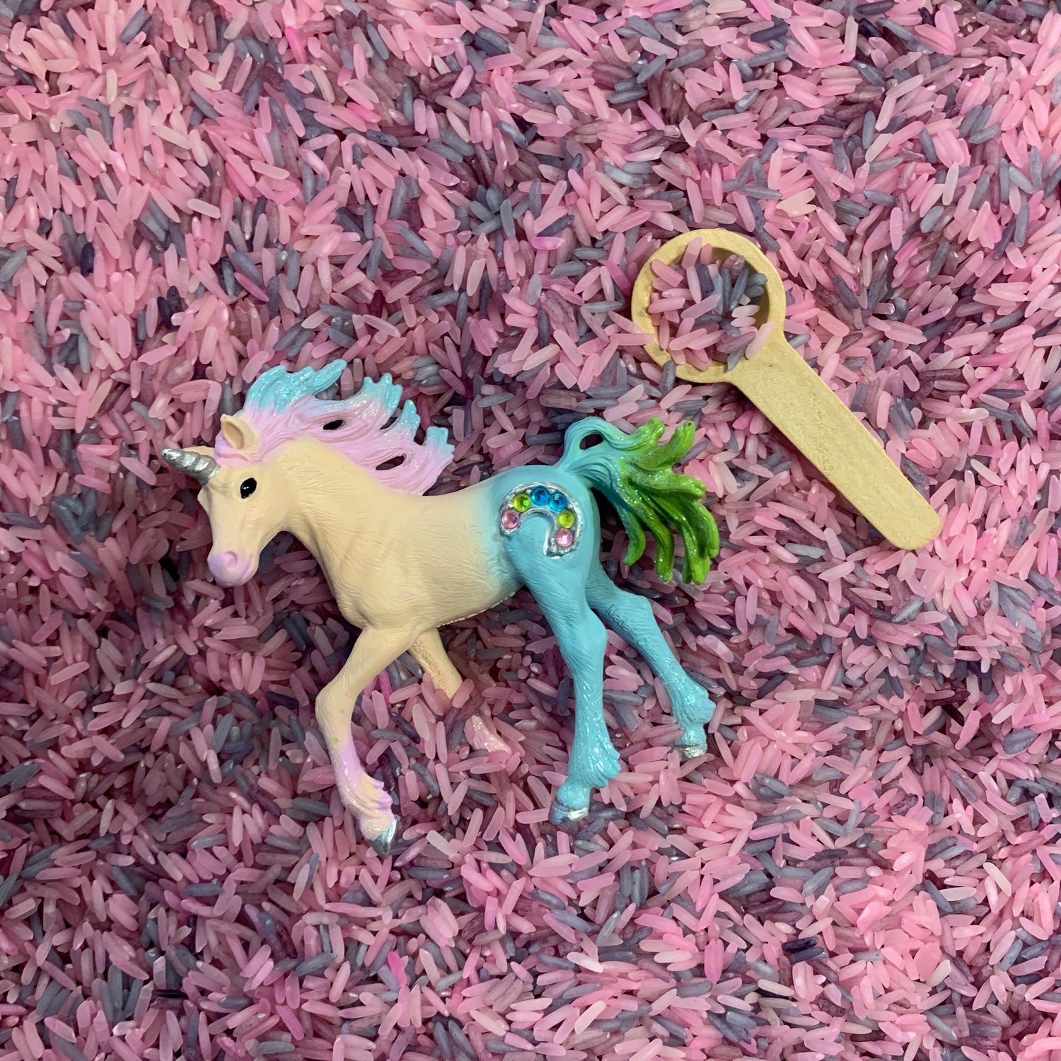 Eenhoorn set + bak met deksel