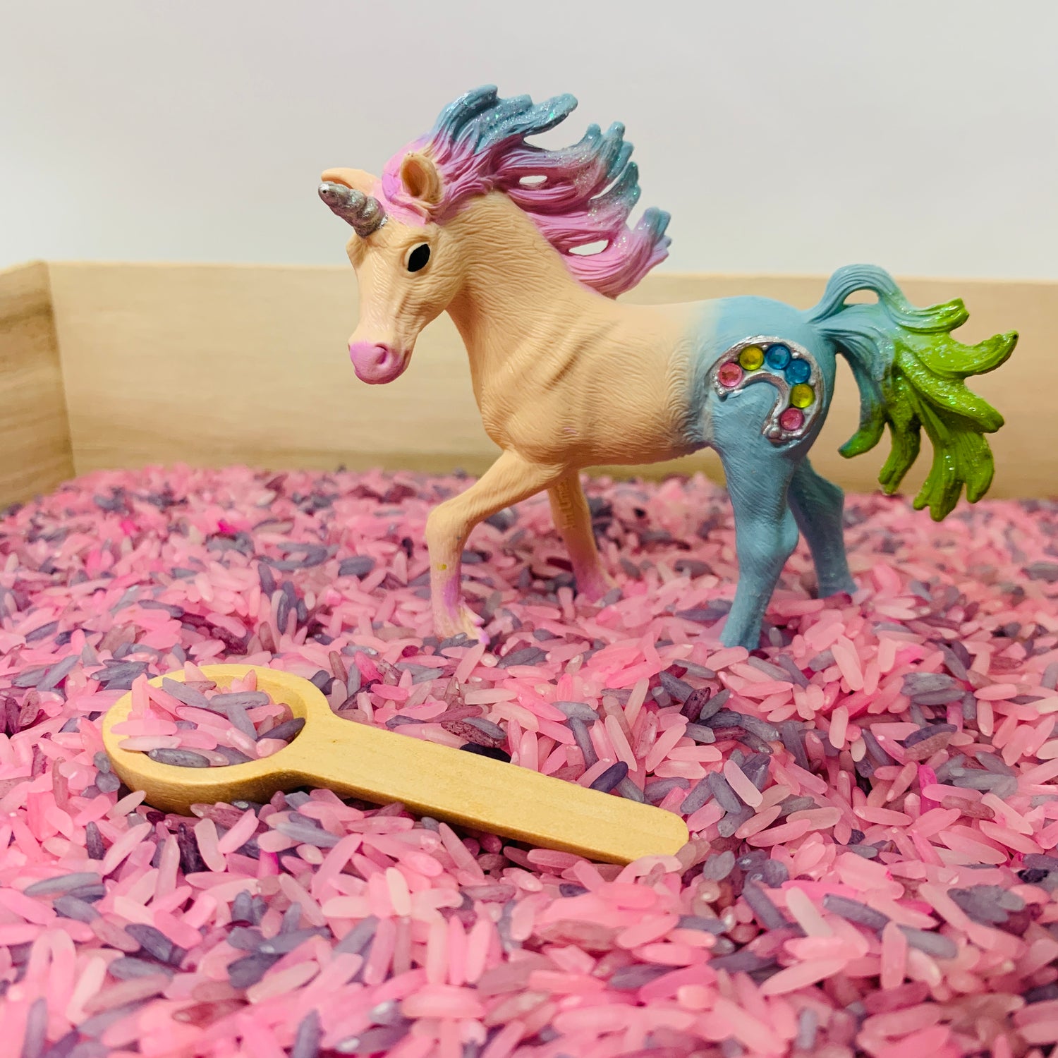 Eenhoorn set + bak met deksel